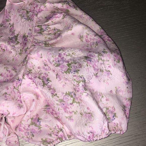 HYACINTH HOUSE
Pink Jacquard Empire Ella Mini Dress Size L - Picture 13 of 16